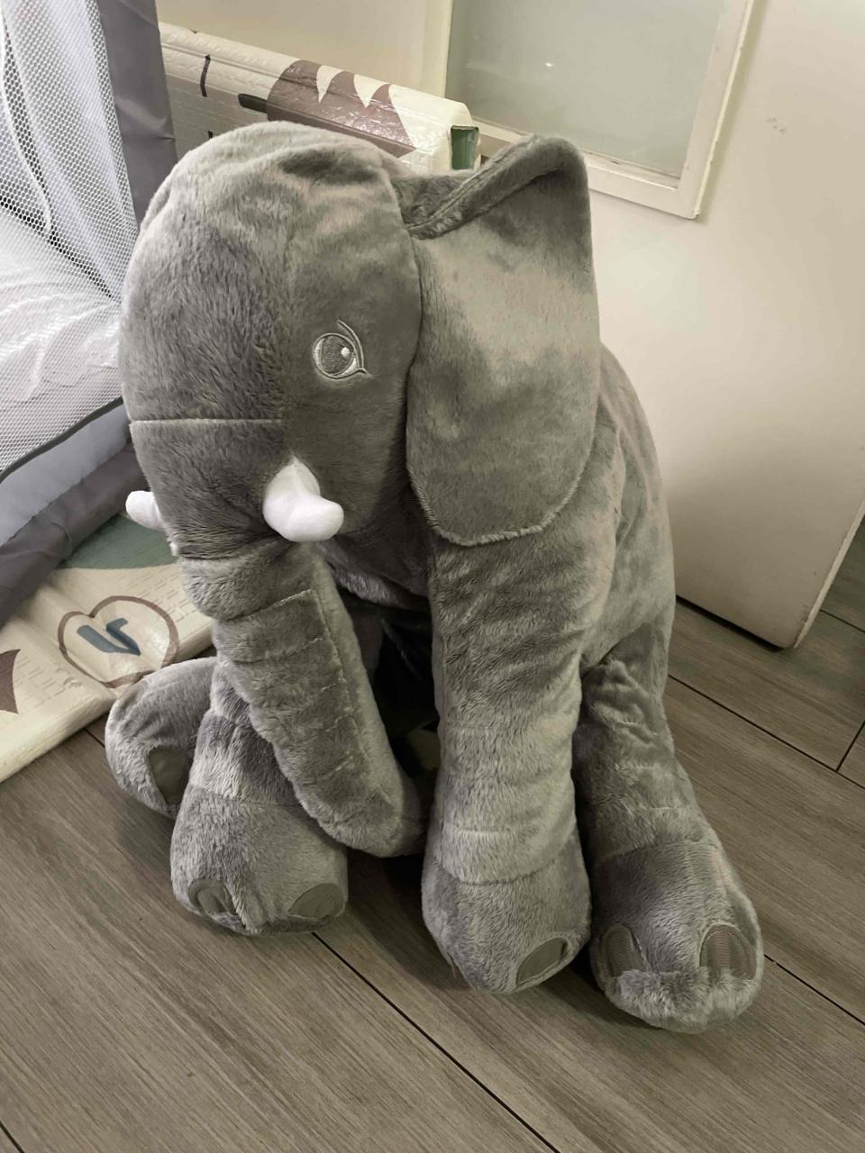 Peluche gigante elefante gris - miniatura 2