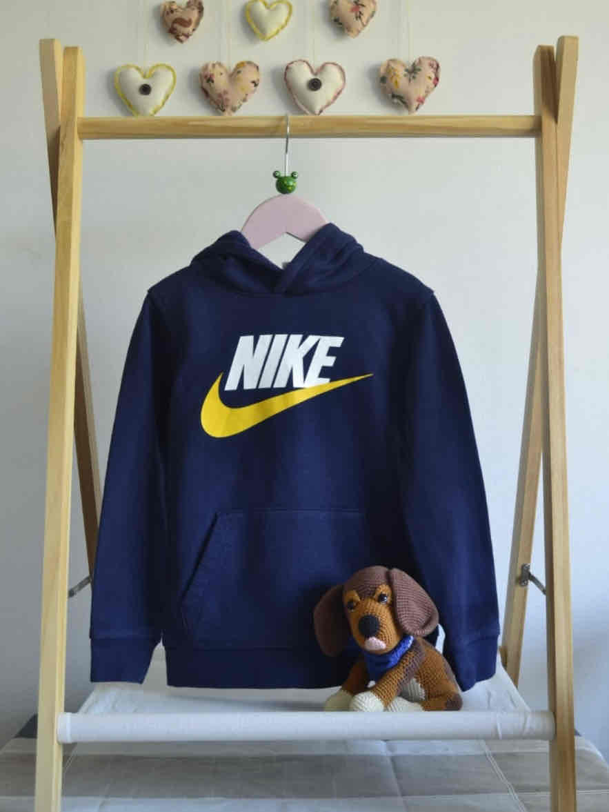Polerón Nike azul para niño Talla 7 - miniatura 2