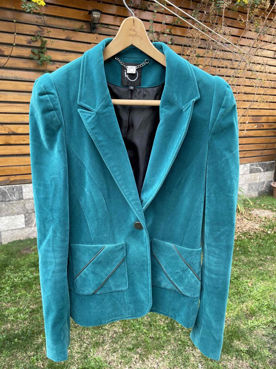 Blazer de terciopelo verde - miniatura 1