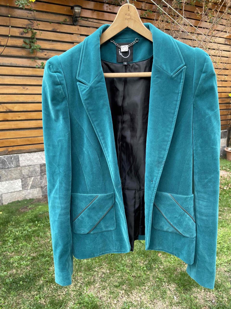 Blazer de terciopelo verde - miniatura 2
