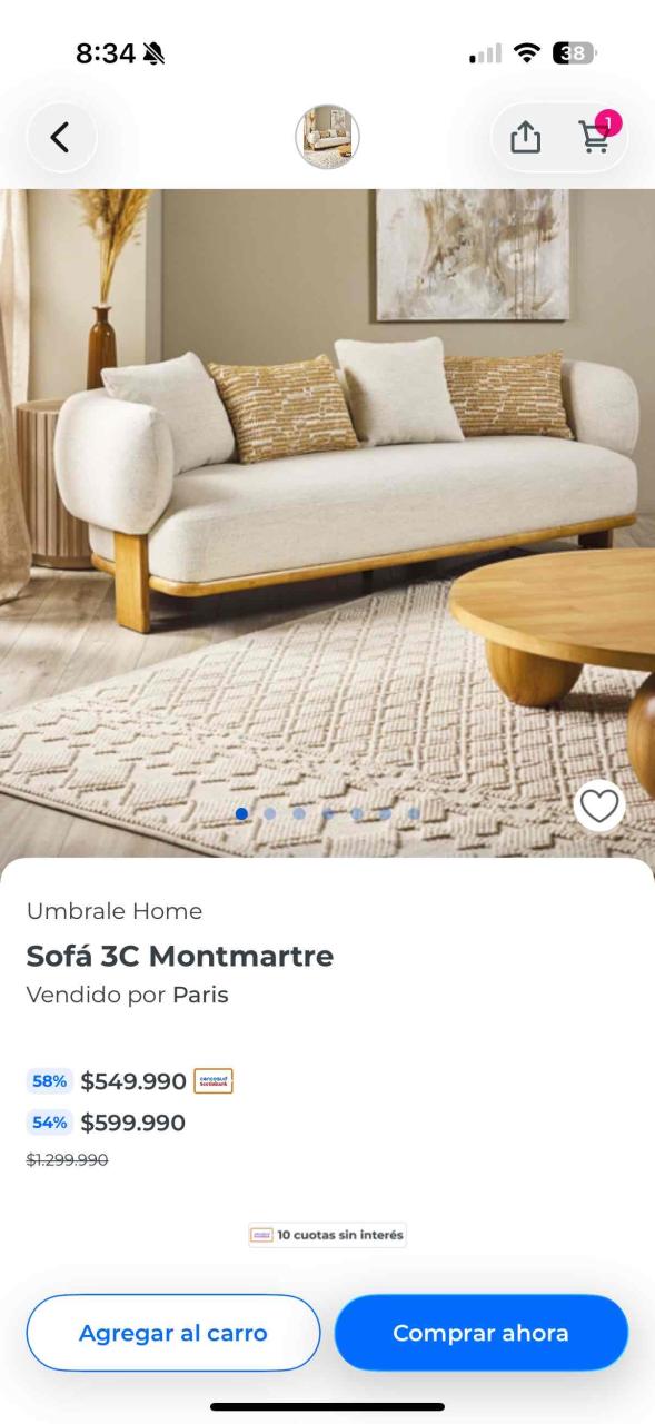 Sofá 3c Montmartre - miniatura 3