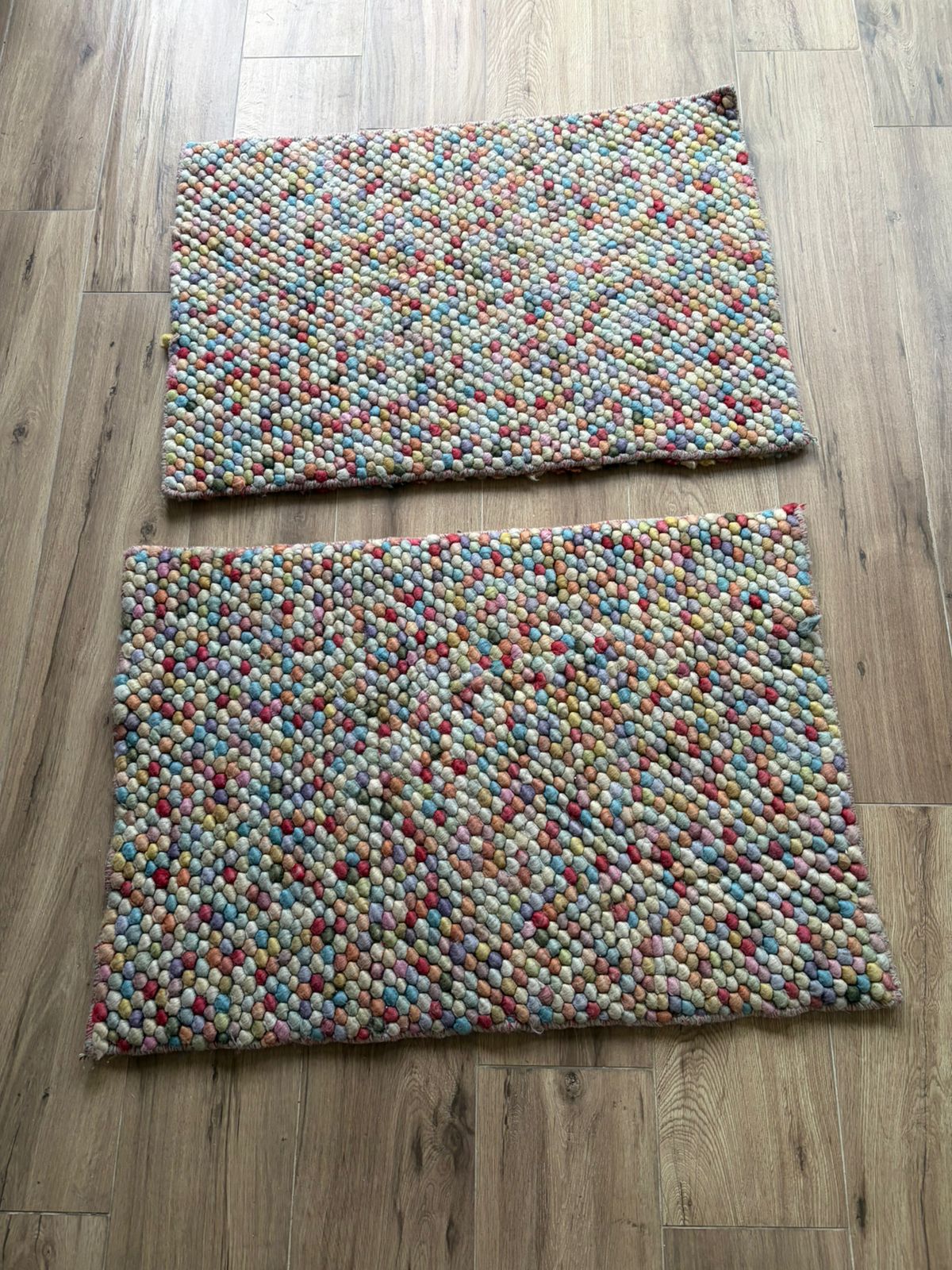 Alfombra de lana multicolor - Bajada de Cama - miniatura 3