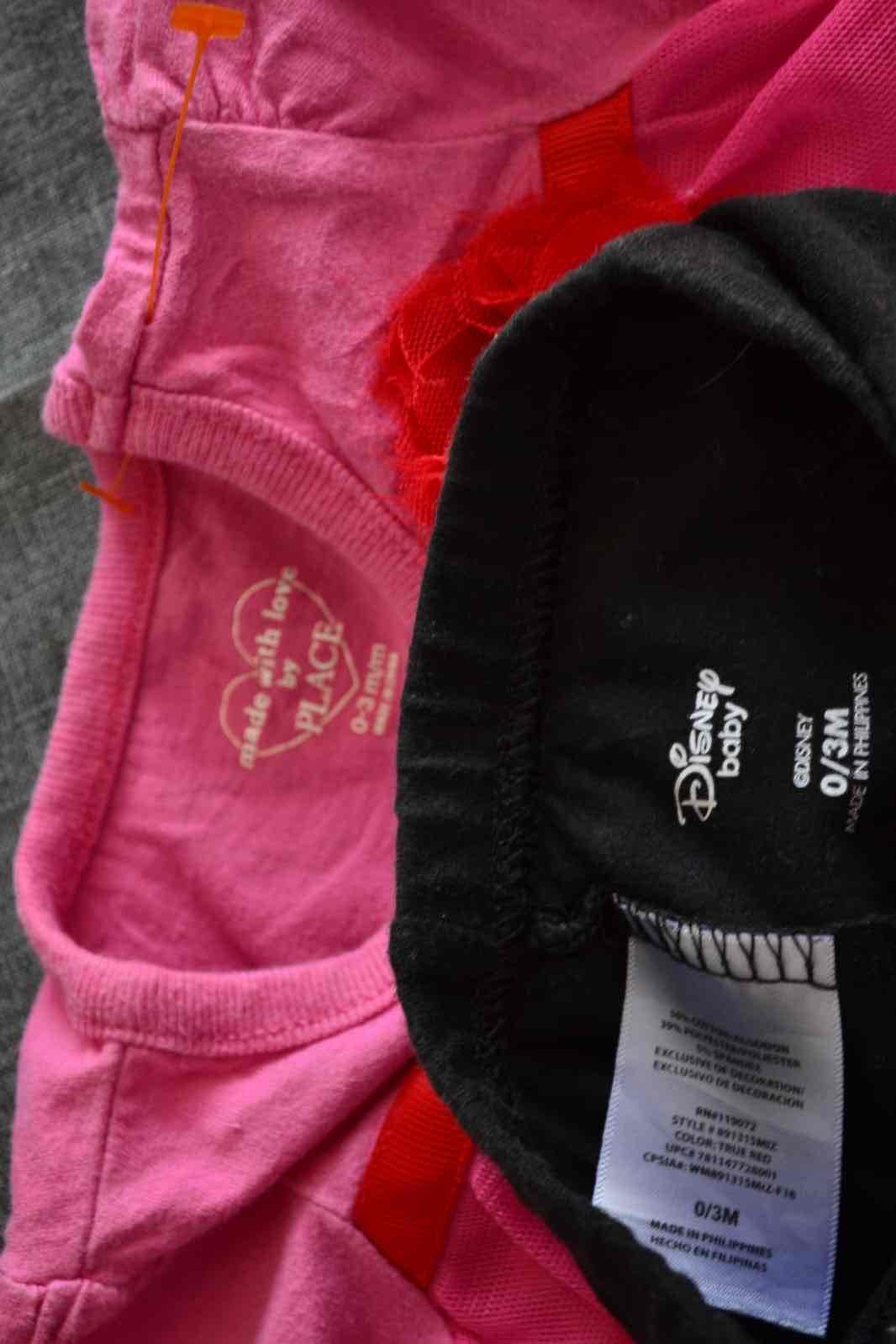 Conjunto de bebé rosado y negro 0-3 meses - miniatura 2