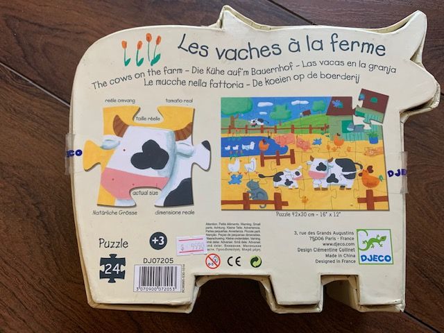 Rompecabezas vaca Djeco 24 piezas - miniatura 3