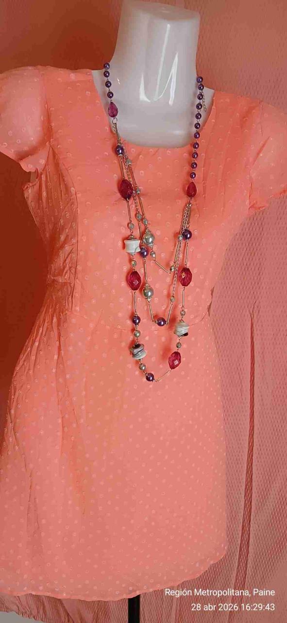Vestido coral con estampado