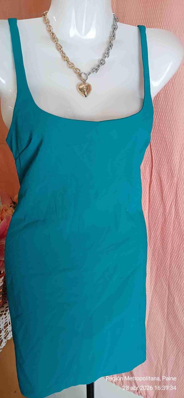 Vestido azul sin mangas