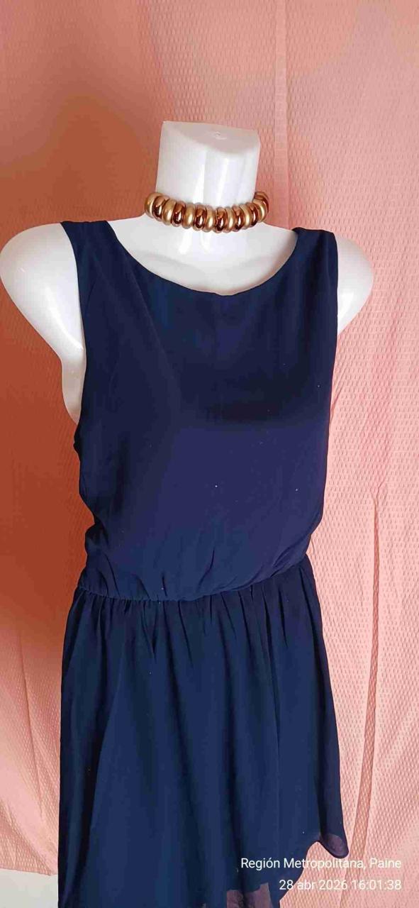 Vestido azul sin mangas