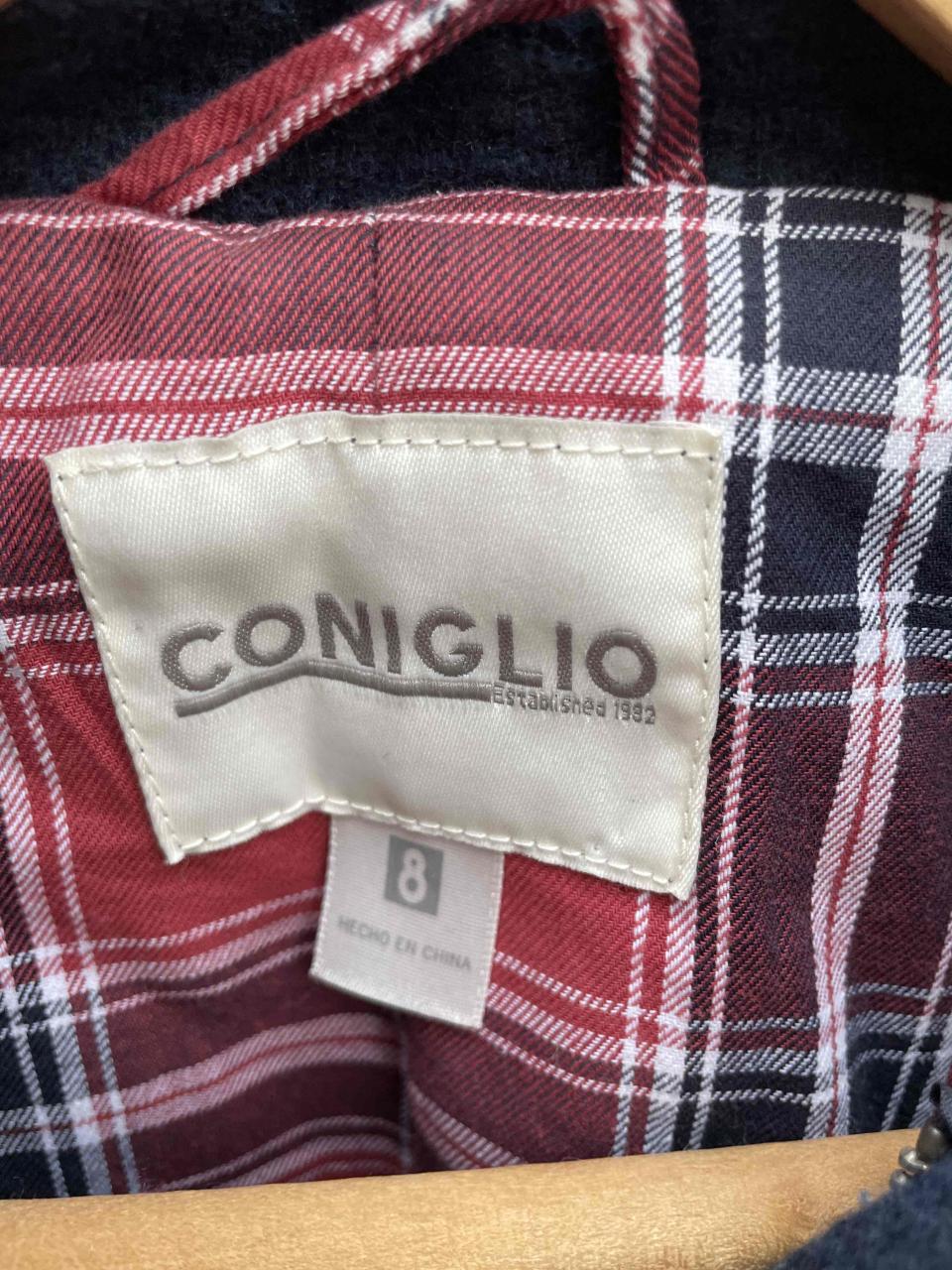 Abrigo azul con capucha y cordones - miniatura 4