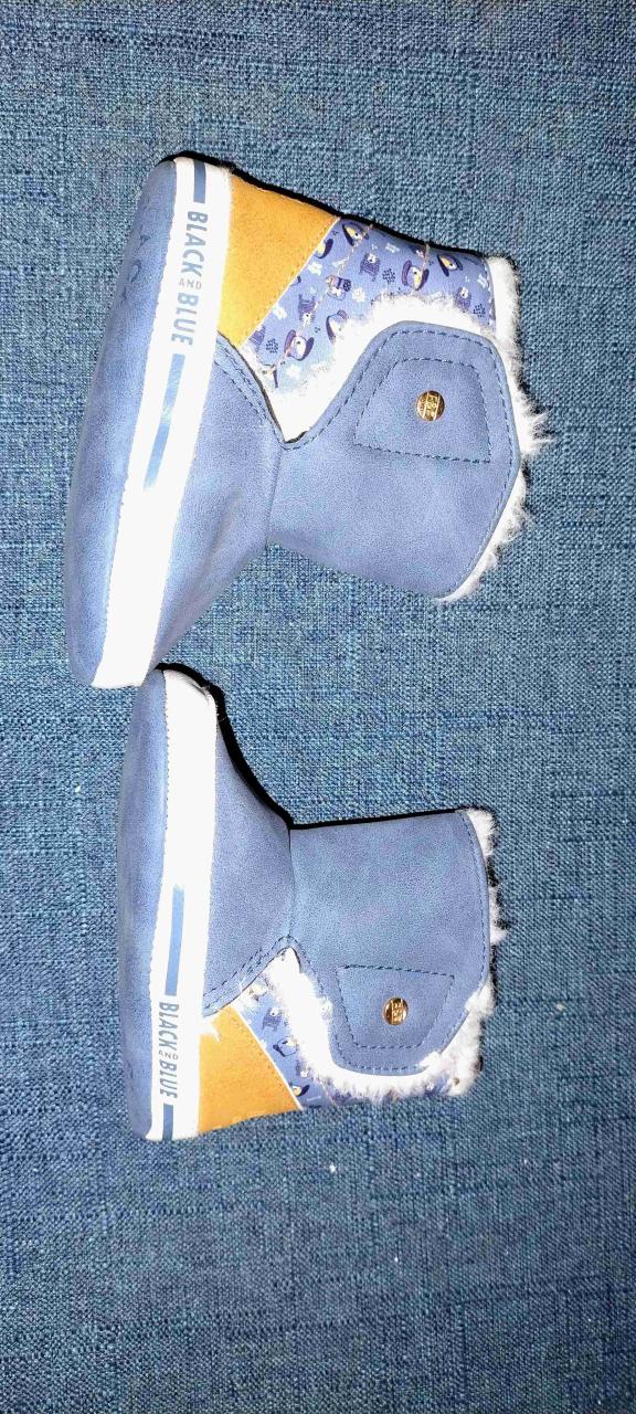 Botas de niño azul con forro - miniatura 1