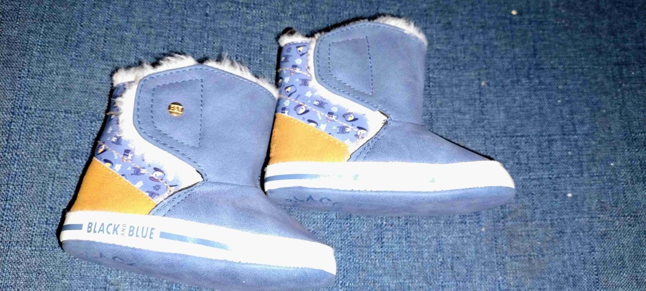 Botas de niño azul con forro - miniatura 2