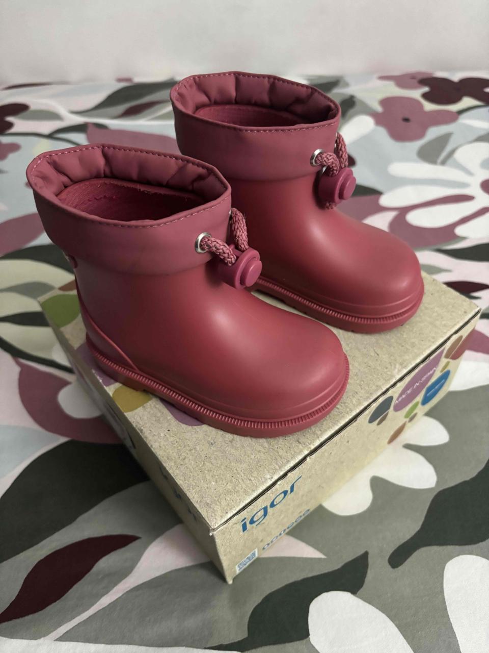 Botas impermeables rosas para niños - miniatura 2