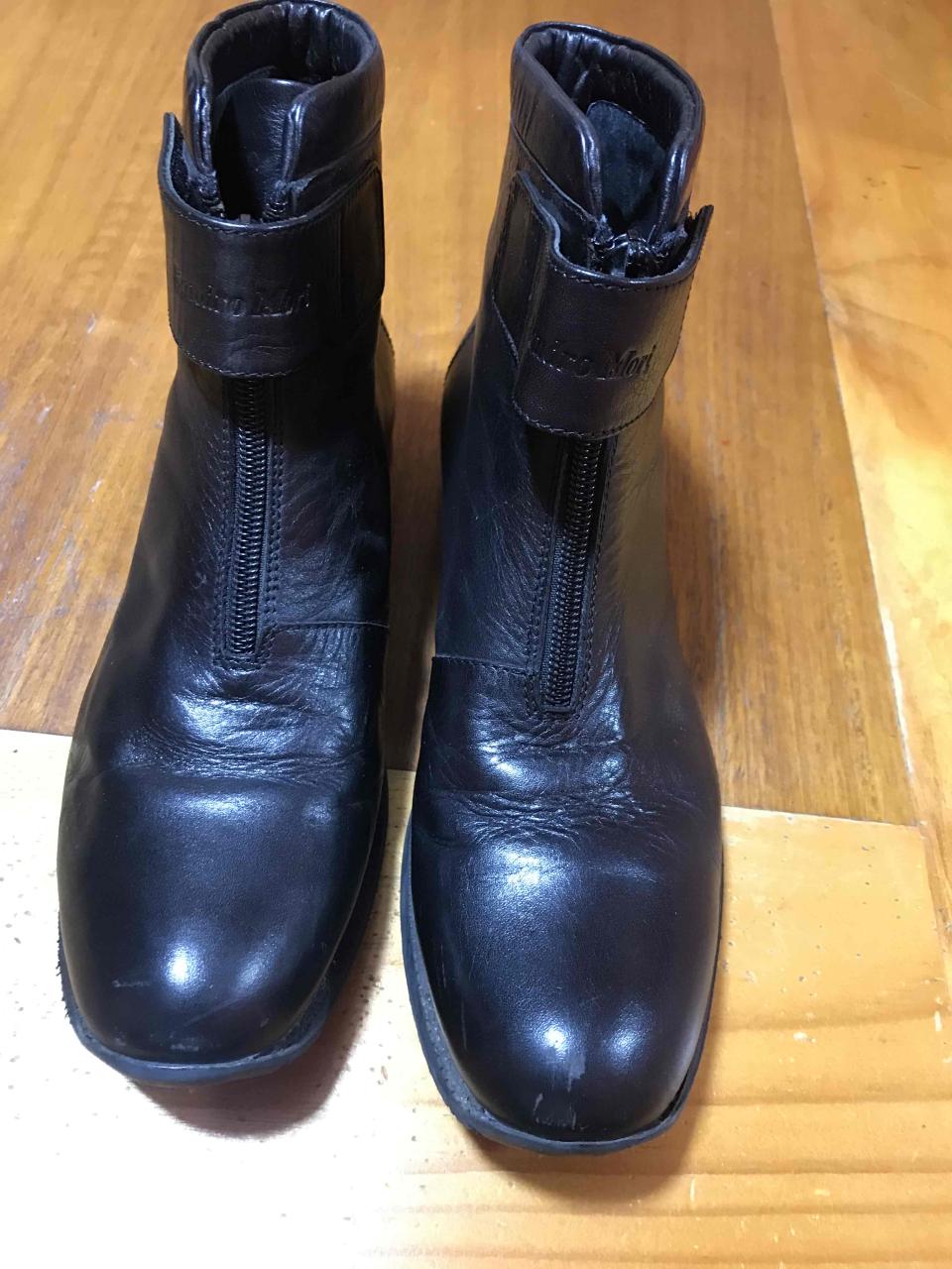 Botas de cuero negro para mujer . - miniatura 5