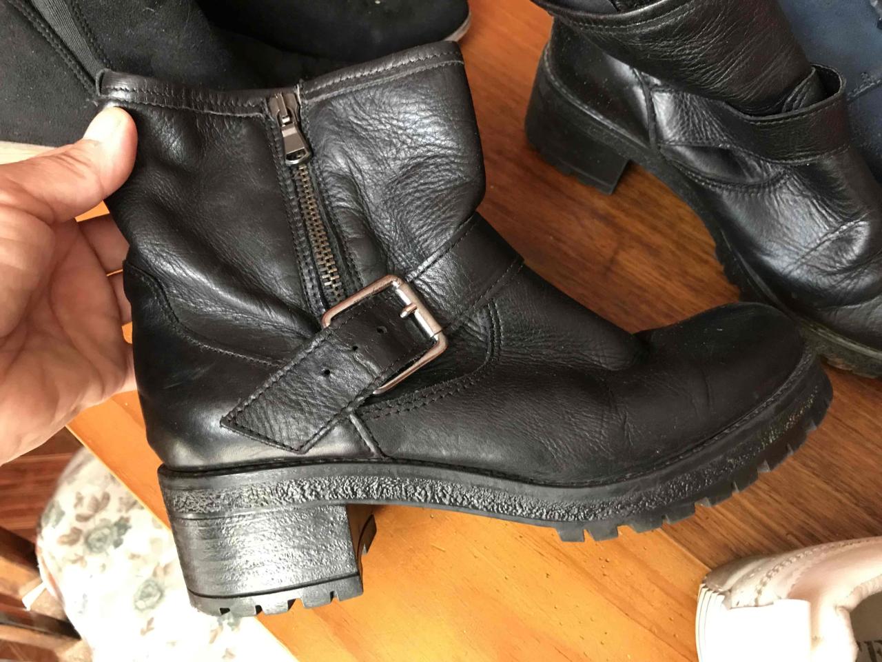 Botines de cuero negros - miniatura 2