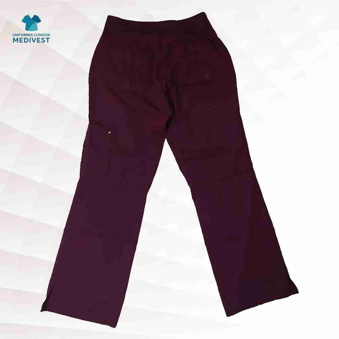 Pantalones clínicos color burdeos - miniatura 2