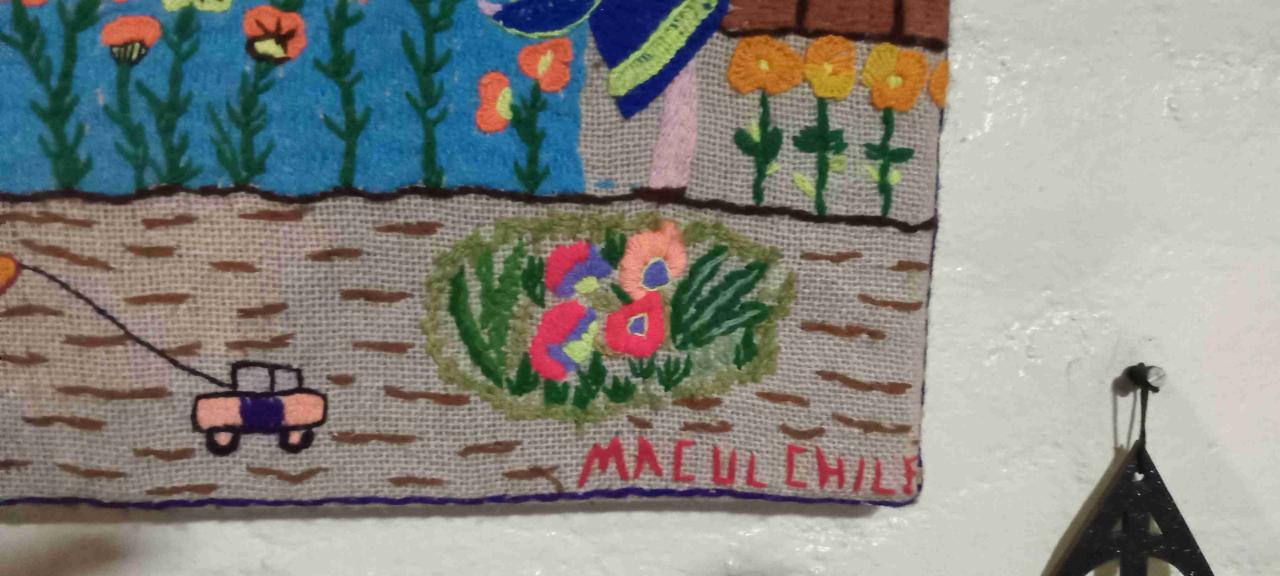 Cuadro tecnica arpilleria, Violeta Parra - miniatura 2