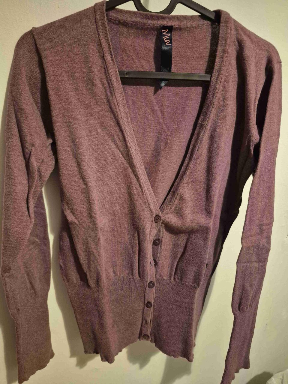 Cardigan morado manga larga - miniatura 2