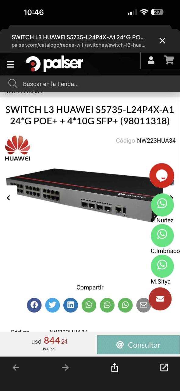 Switch Huawei con 24 puertos - miniatura 6