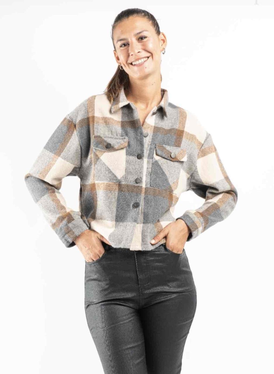 Chaqueta a cuadros estilo casual nueva