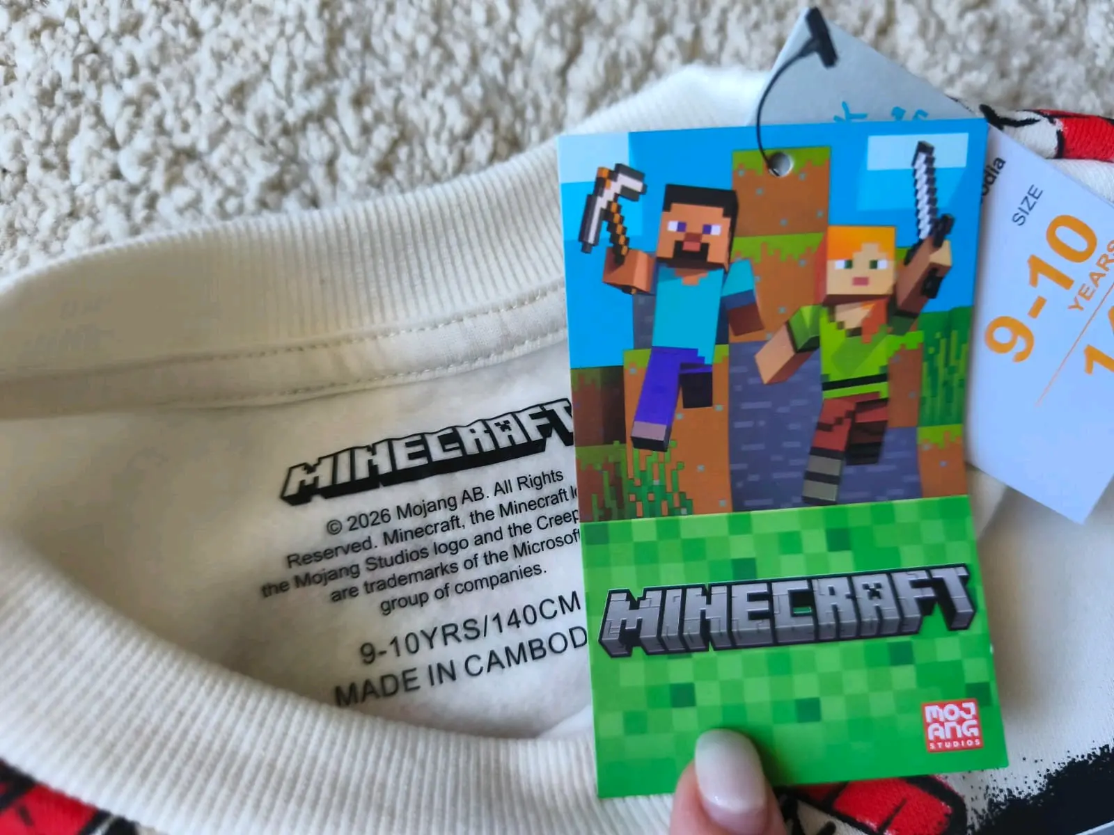 Polerón Minecraft talla 9-10 original - miniatura 3