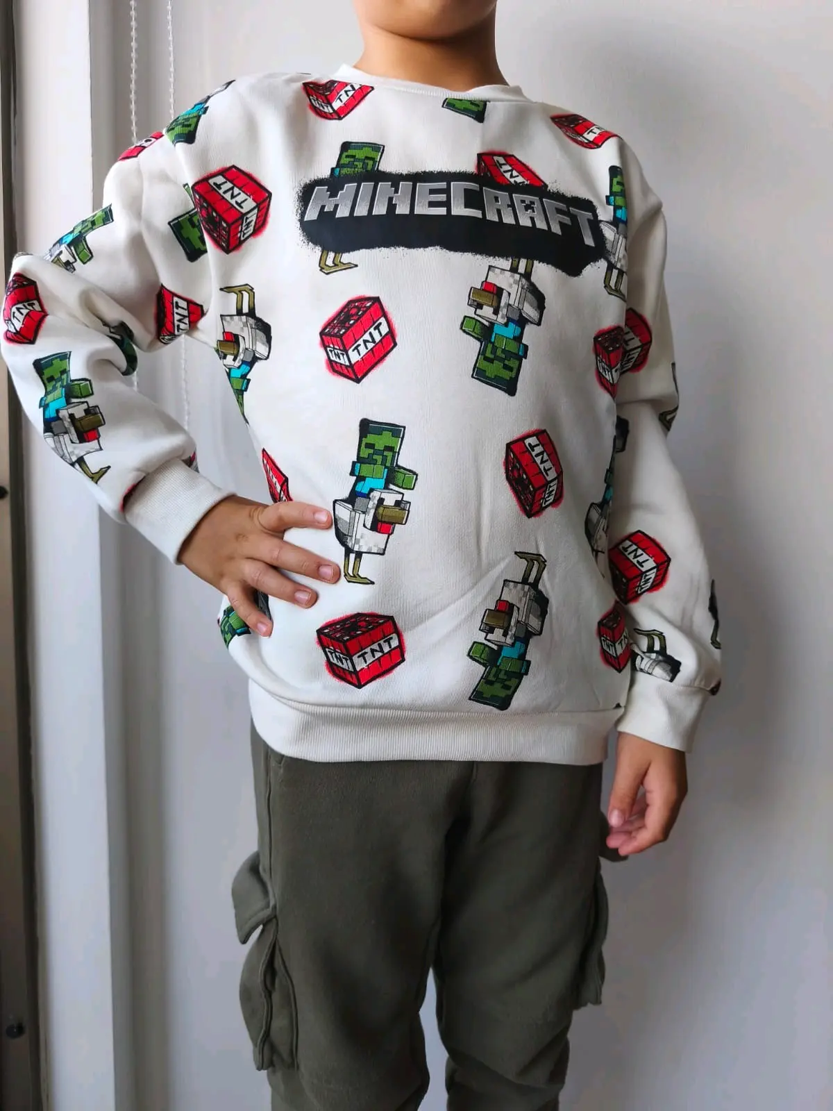 Polerón Minecraft talla 9-10 original - miniatura 4