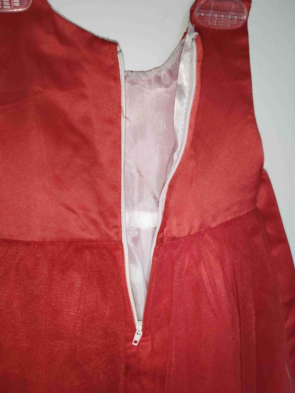 Vestido rojo infantil elegante - miniatura 3
