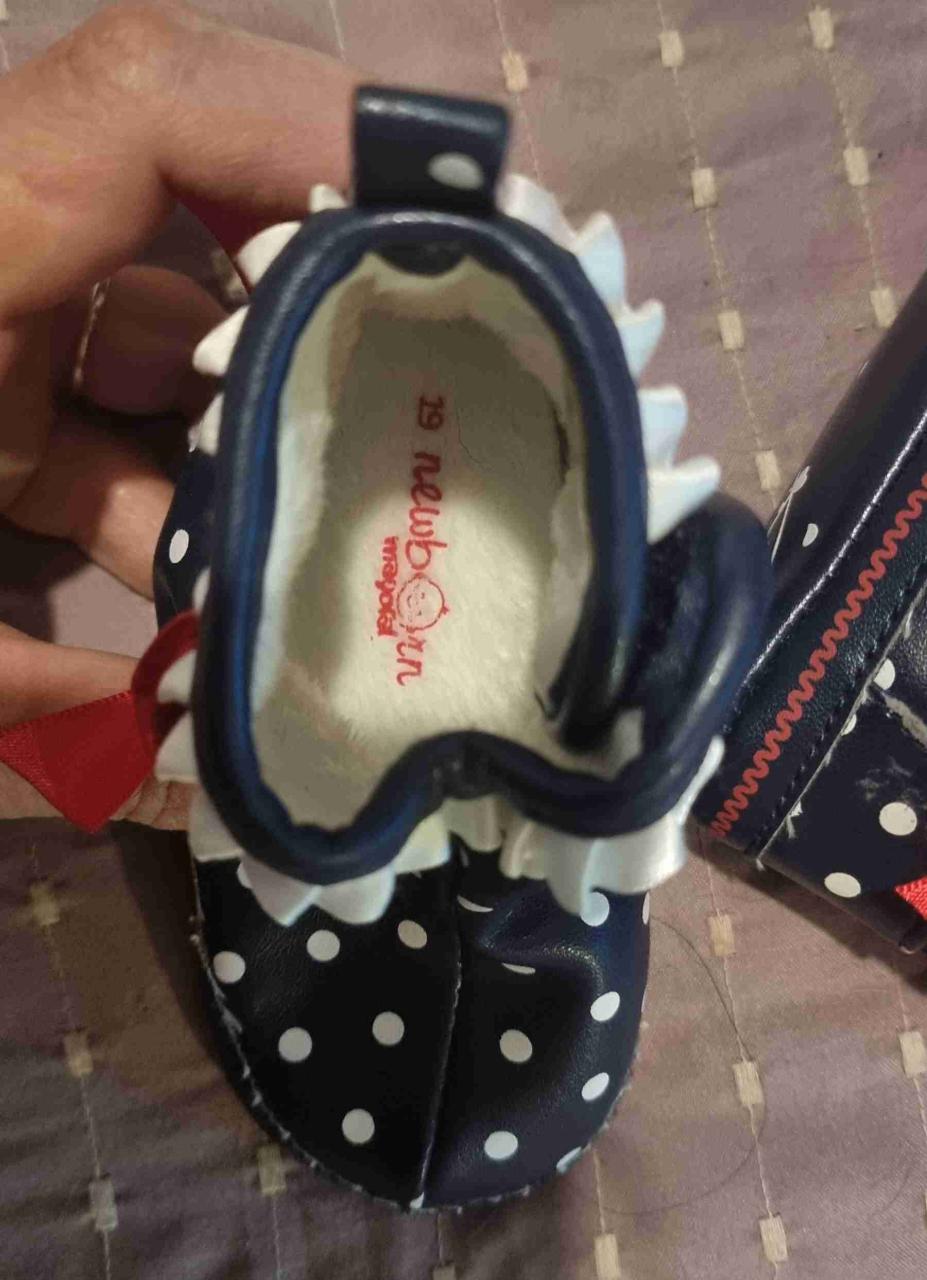 Botines bebé azul con lunares nro 17 - miniatura 5