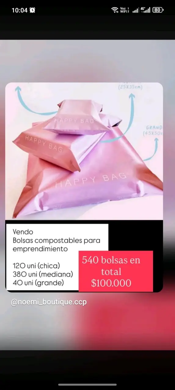 Bolsa de envío rosa Happy Bag - miniatura 3