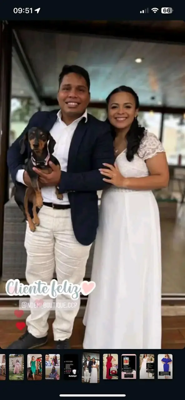 Vestido de novia encaje blanco - miniatura 3