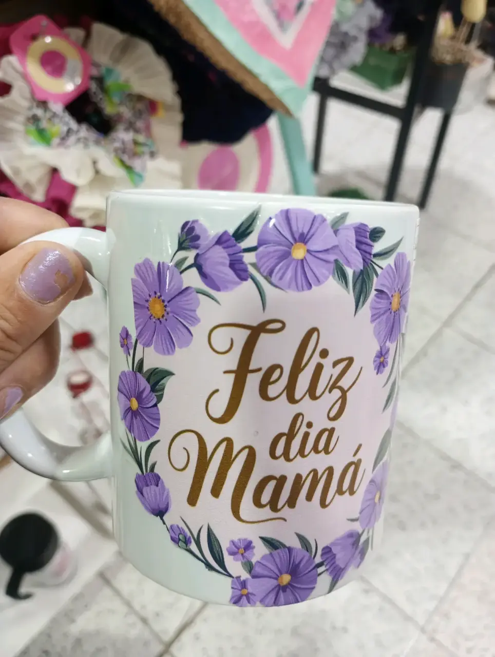 Taza Día de la Madre con diseño floral - miniatura 3