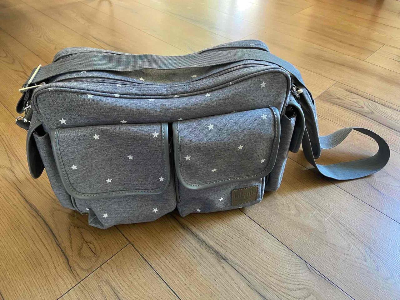 Bolso cambiador gris estrellado - miniatura 1