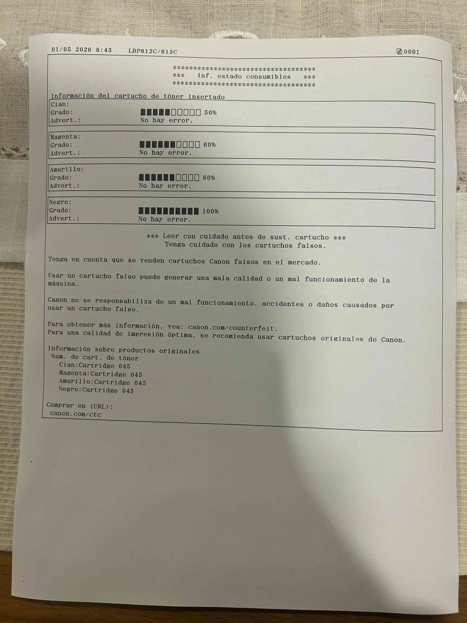 Impresora Canon imageCLASS LBP613Cdw - miniatura 4