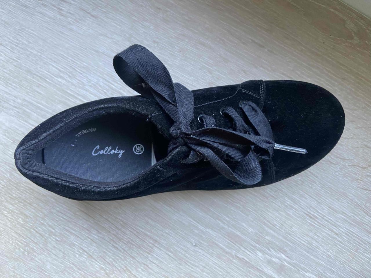 Zapatos negros con plataforma marca Colloky N36 - miniatura 6