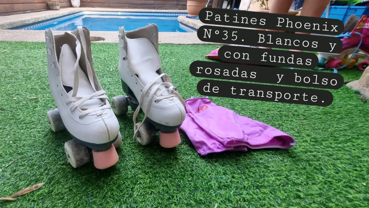 Patines de cuatro ruedas blancos n°35 - miniatura 2