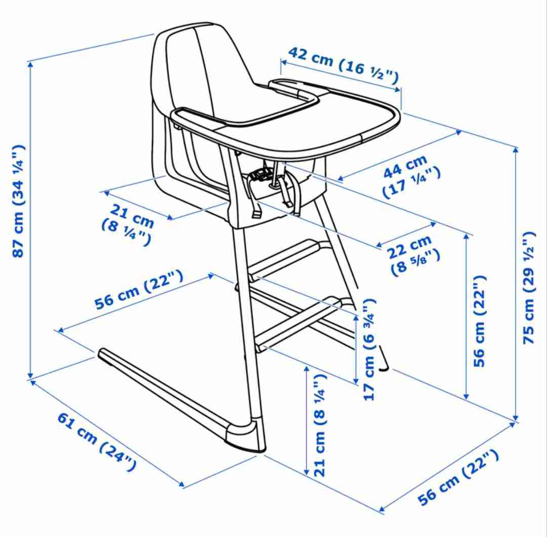 Silla alta para bebé blanca - miniatura 3