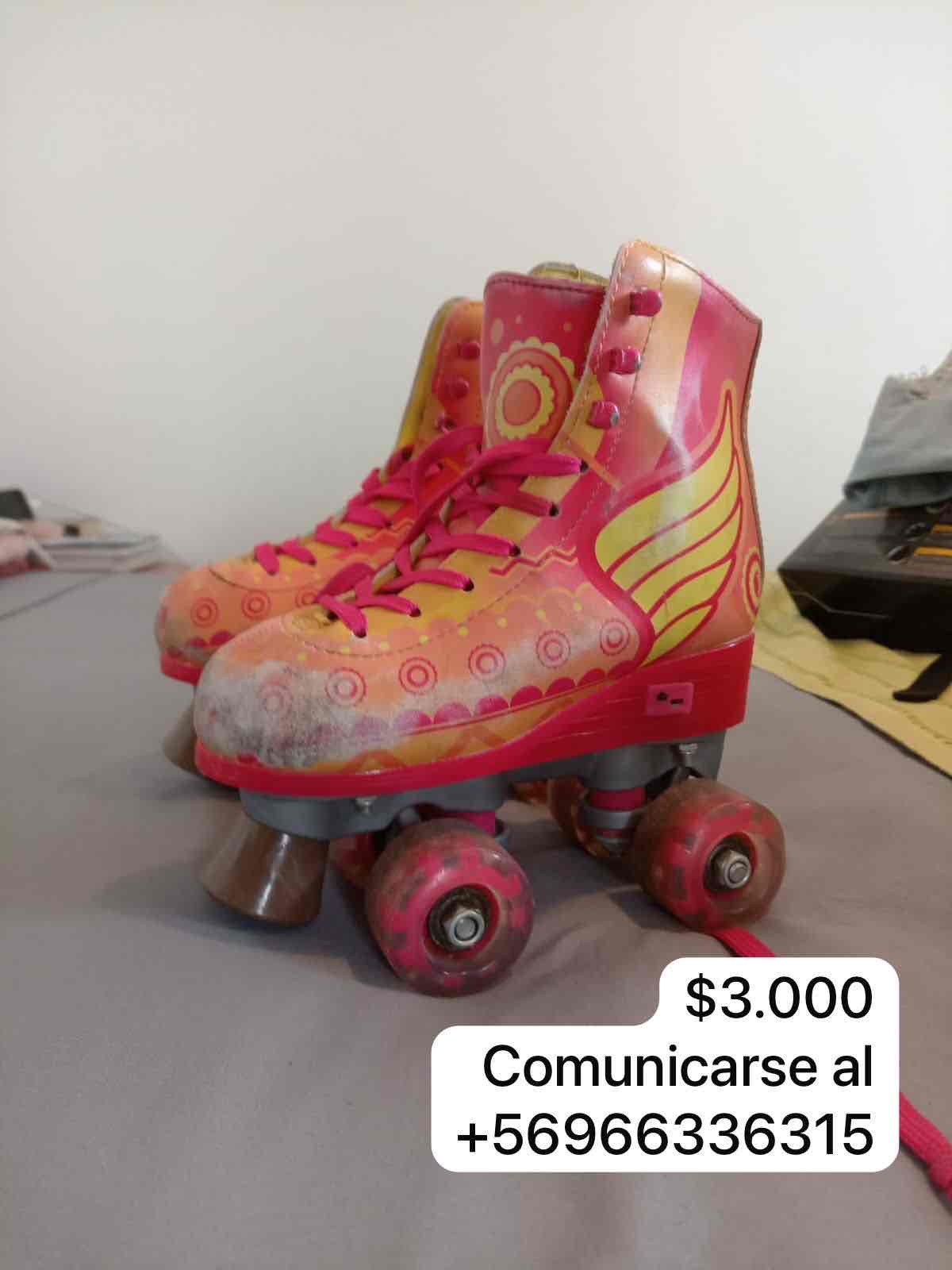 Patines ajustables rosados y morados - miniatura 2