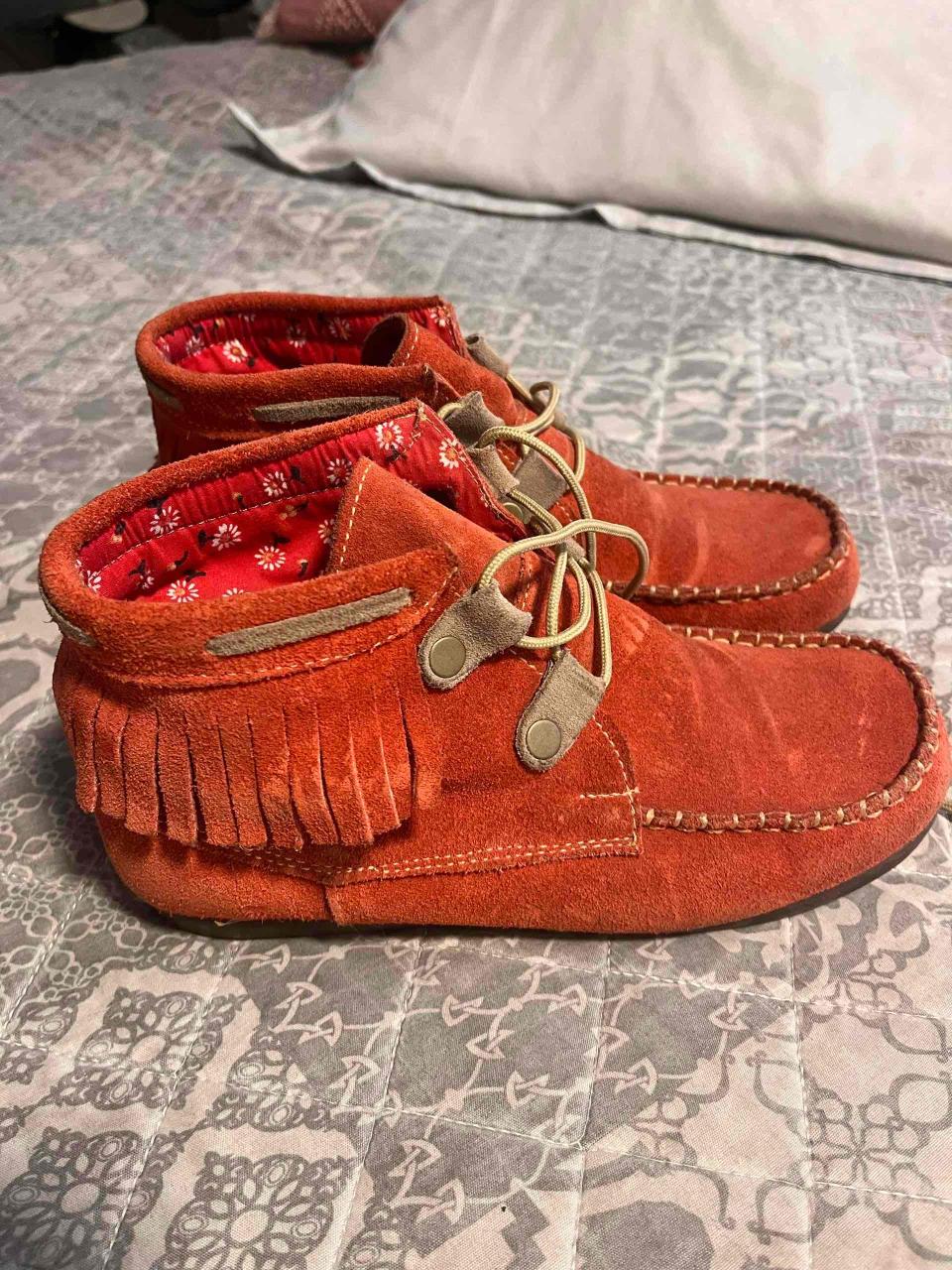 Botines de gamuza roja N35 - miniatura 1