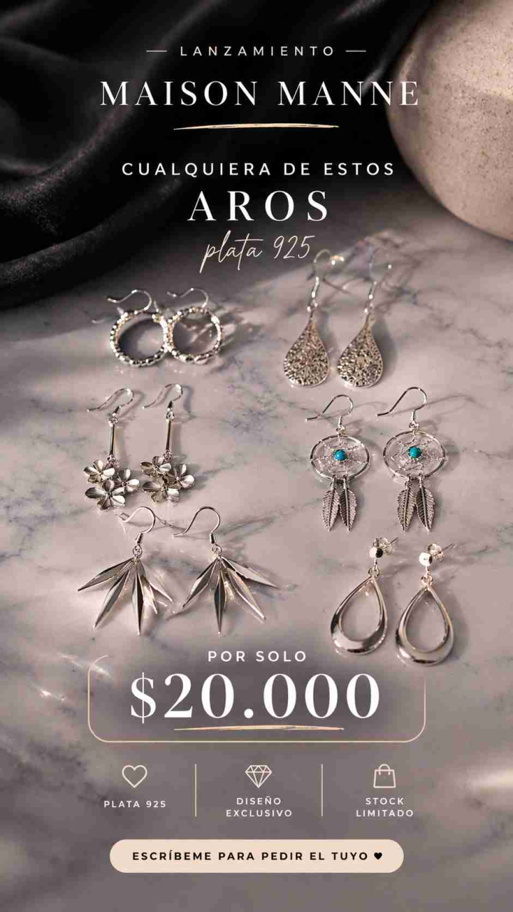 Aros de plata 925 exclusivos