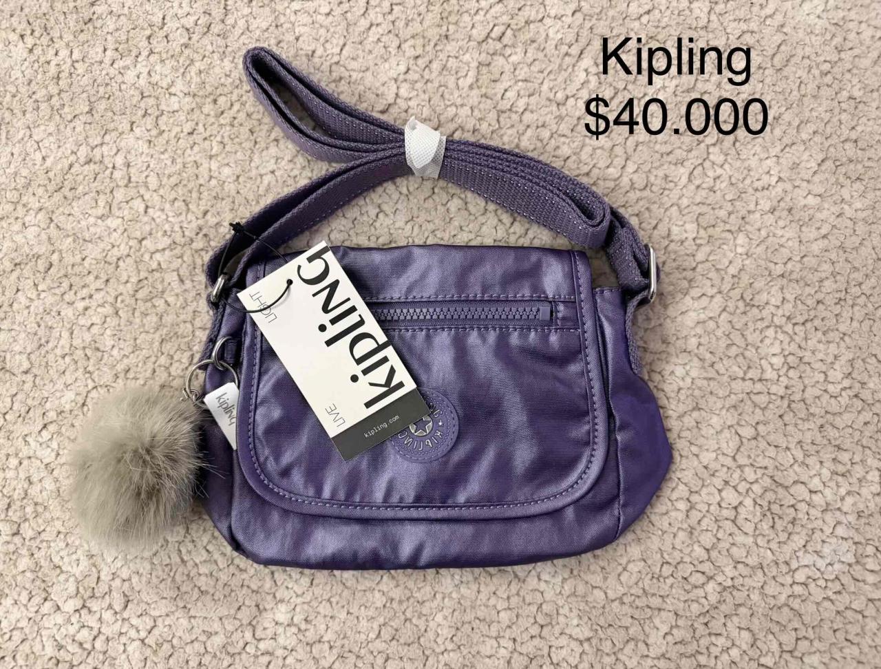 Cartera morada Kipling nueva