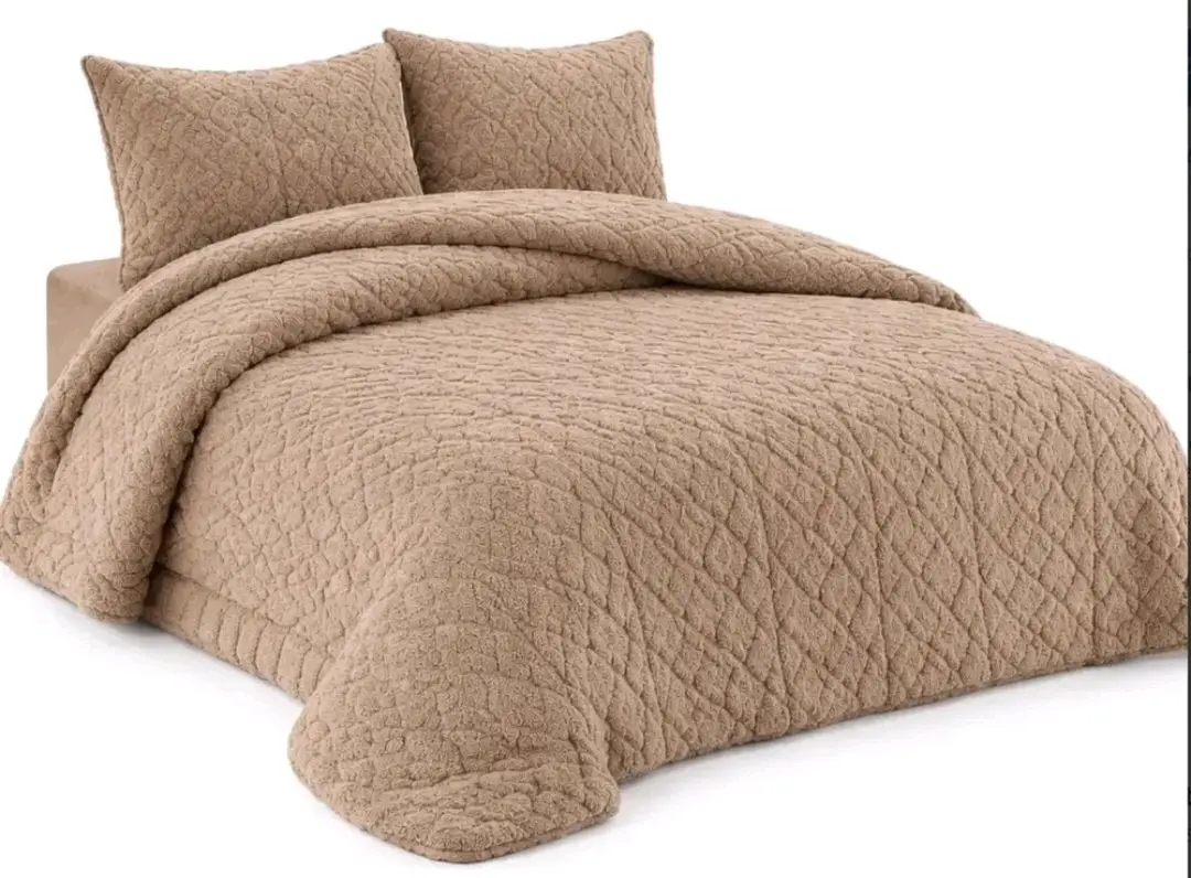 Cobertor trenzado 2 plazas beige