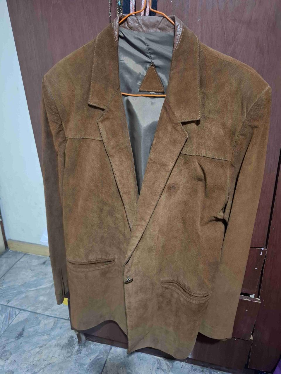 Blazer de gamuza café - miniatura 1