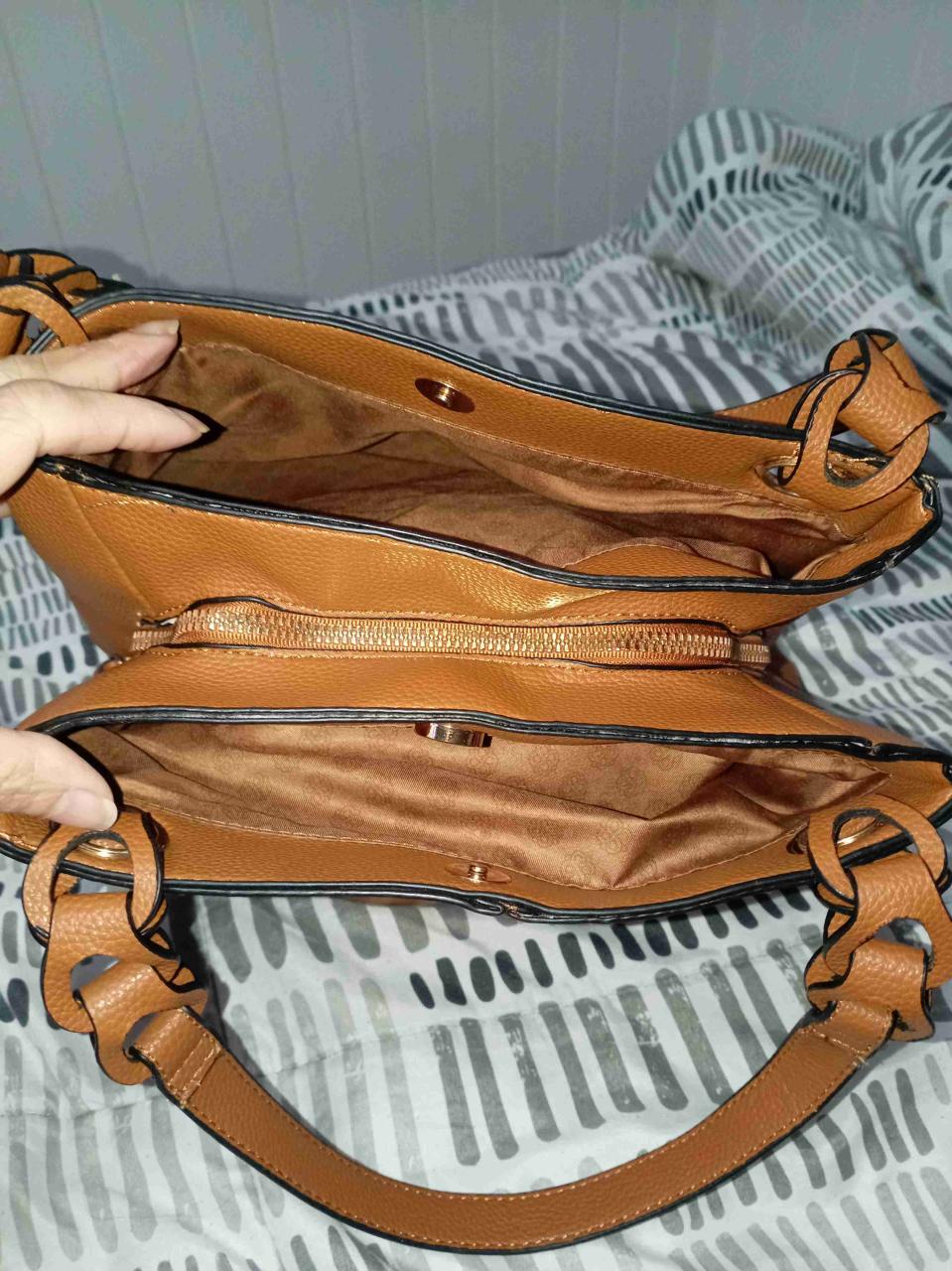 Cartera de ecocuero marrón - miniatura 3
