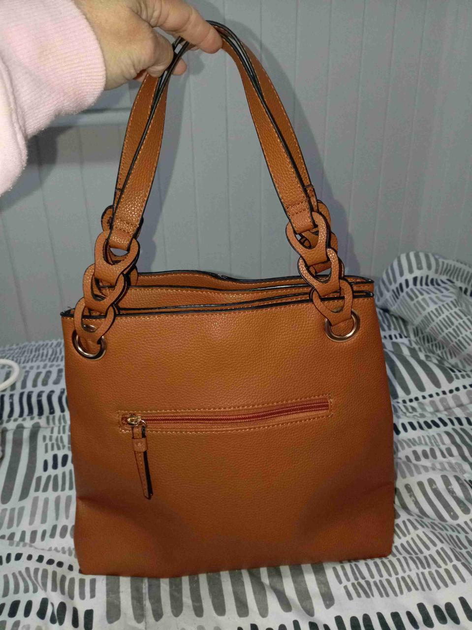 Cartera de ecocuero marrón - miniatura 4