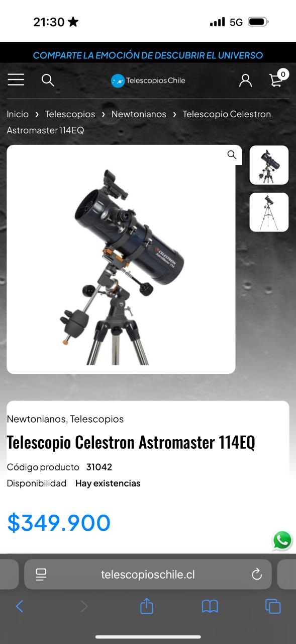 Telescopio Celestron AstroMaster 114 - miniatura 3