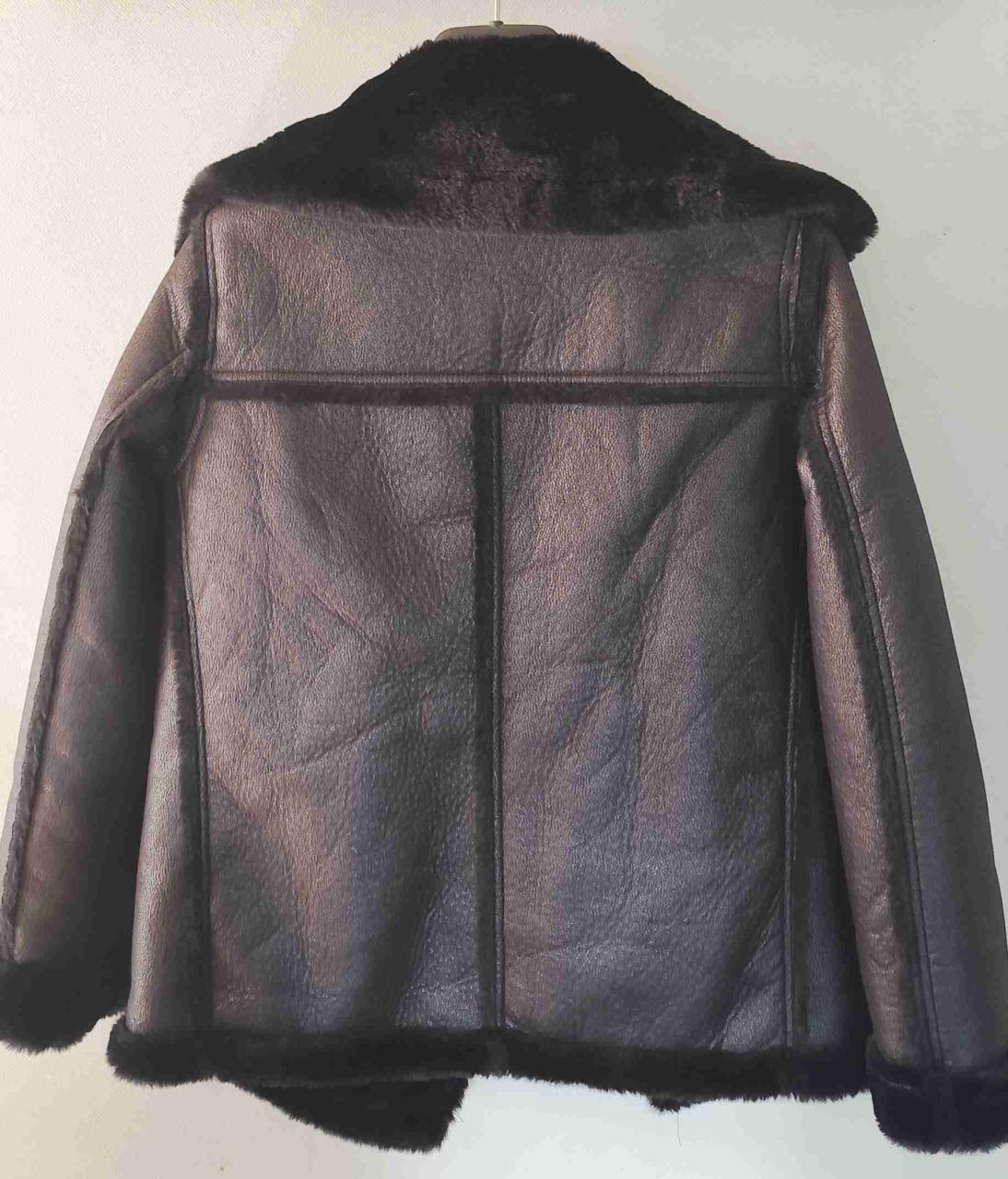 Chaqueta de cuero negro Basement - miniatura 2