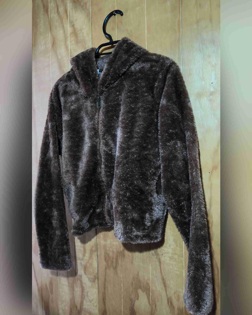 Chaqueta de felpa café - miniatura 2