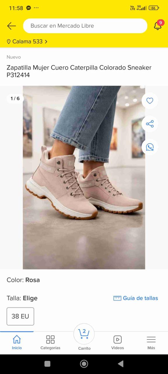 Botas/zapatillas  rosadas Caterpillar - miniatura 3