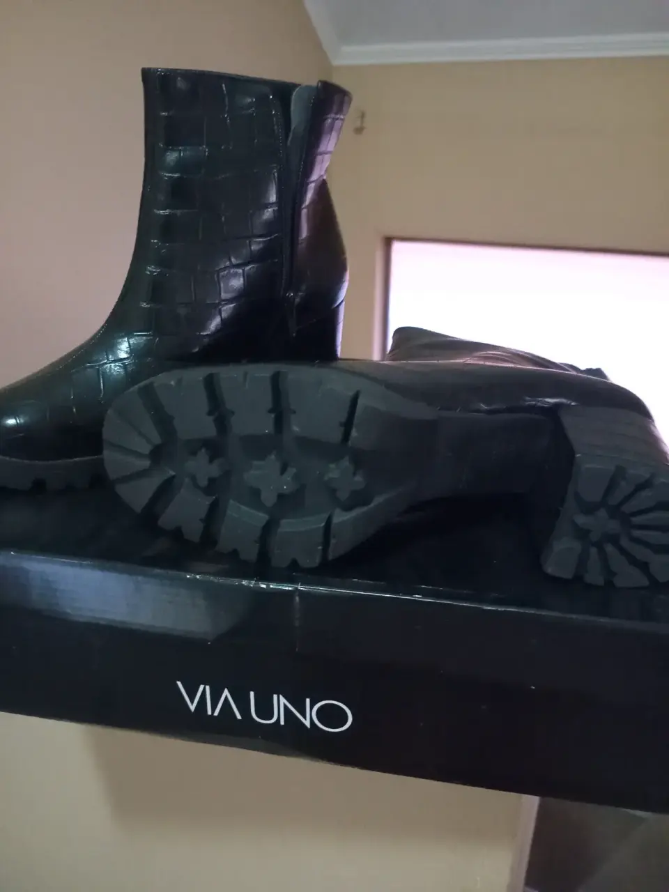 Botines negros Via Uno - miniatura 1