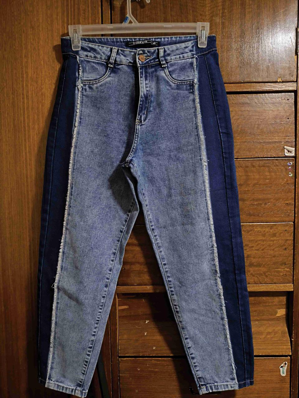 Mom Jeans bicolor talla 40 - miniatura 1