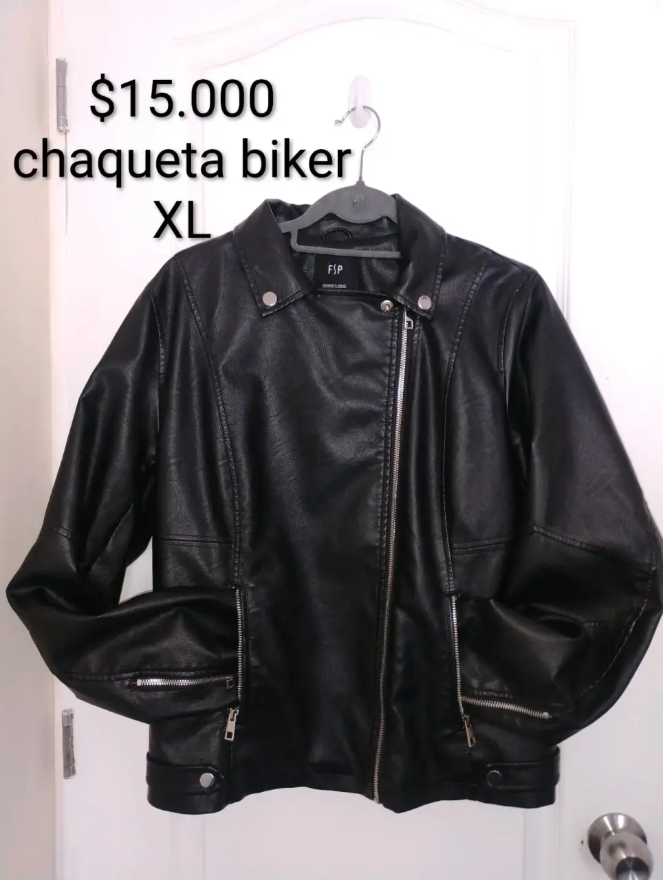 Chaqueta biker negra XL - miniatura 1