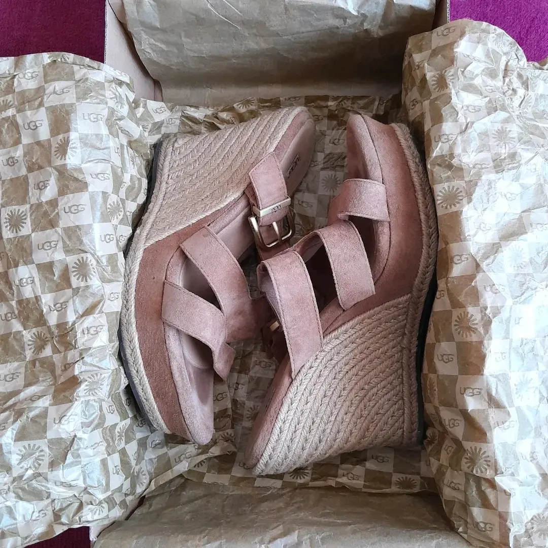 Sandalias plataforma UGG beige - miniatura 3